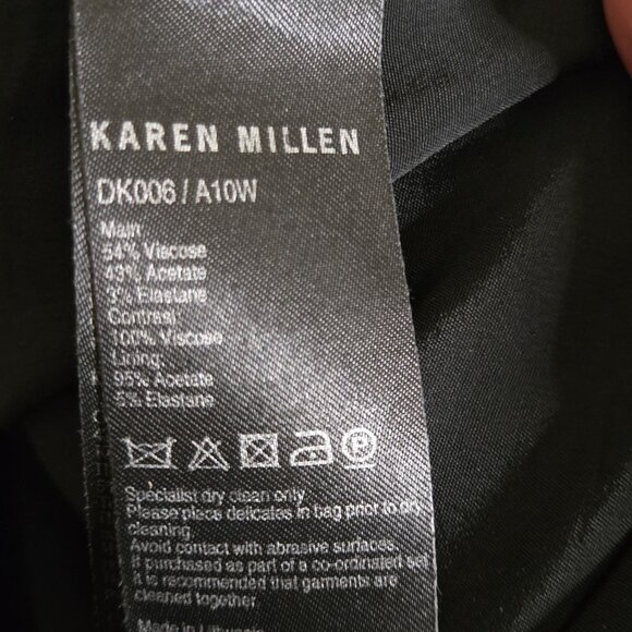 Karen Millen Cowl Front Back Ladder Back Bandage Skirt Designer Dress Size 6 - Picture 10 of 10